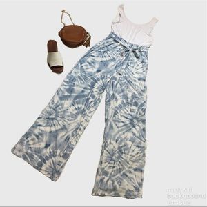 Jr Tie dye Baby blue jumpsuit 💙